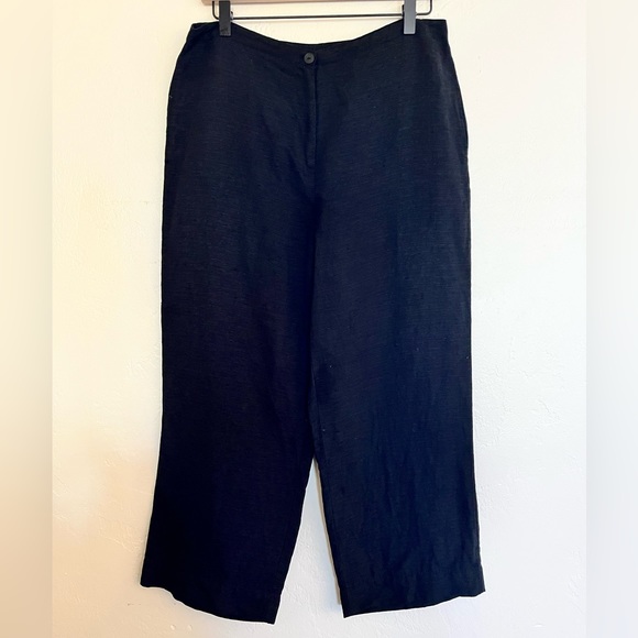 French Laundry Pants - French Laundry Silk and Linen Blend Black Pants size Medium